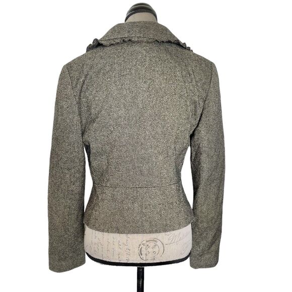 Loft Womens Blazer Jacket Sz 6  Ruffle 3 Button Corporate, Girl boss, Business - Picture 4 of 13